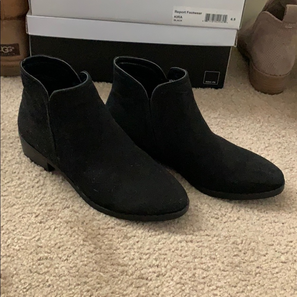 Black suede boots